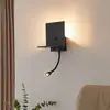 Image de Lindby, applique murale Thorid, noire, USB, lampe de lecture LED, G9