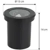 Image de Lindby luminaire encastré dans le sol Cliff, Ø 13 cm, rond, noir