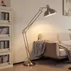 Image de Lindby lampe sur pied Leia, argent, métal, 180cm, pivotant, E27