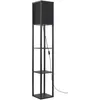 Image de Lindby Lampadaire Birta (Moderne) en Noir Bois e. a. pour Salon & Salle à manger (1 lampe,à E27), Sur Pied, Lampe a de Sol