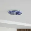 Image de Lindby Plafonnier LED Orbi, 48 cm, bleu/blanc, plastique