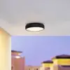 Image de Lindby Plafonnier d'extérieur LED Niniel, noir, Ø 25 cm