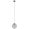 Image de Lindby Suspension en verre Valentina à intensité variable (Moderne) Gris Verre e. a. pour Salon & Salle manger (1 lampe,à E27), Luminaire Lampe plafond Plafonnier