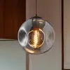 Image de Lindby suspension Valentina, E27, Ø 25 cm, gris fumé, verre