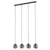 Image de Lindby Suspension en verre Valentina à intensité variable (Moderne) Gris Verre e. a. pour Salon & Salle manger (à 4 lampes, E14) Luminaire Lampe plafond Plafonnier