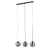 Image de Lindby Suspension en verre Valentina à intensité variable (Moderne) Gris Verre e. a. pour Salon & Salle manger (à 3 lampes, E14) Luminaire Lampe plafond Plafonnier