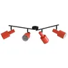 Image de Lindby Spot Ovelia à intensité variable (Moderne) en Orange/Jaune Métal e. a. pour Salon & Salle manger (à 4 lampes, E27) Lampe encastrable plafonnier applique