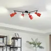 Image de Lindby spot pour plafond Ovelia, orange/noir, 4 lampes, E27