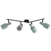 Image de Lindby Spot Ovelia à intensité variable (Moderne) en Noir Métal e. a. pour Salon & Salle manger (à 4 lampes, E27) Lampe encastrable plafonnier applique