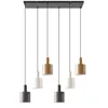 Image de Lindby Suspension Ovelia à intensité variable (Moderne) en Marron Métal e. a. pour Cuisine (à 6 lampes, E27) Luminaire Lampe Plafond Plafonnier Suspendue