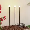 Image de Lampe solaire LED Lindby Freydis, lot de 3, noir, 2 000 K