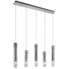 Image de Lucande LED Suspension en verre Korvitha à intensité variable (Moderne) Gris Verre e. a. pour Salon & Salle manger (à 5 lampes,), Luminaire Lampe plafond Plafonnier