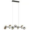 Image de Lucande LED Suspension Pallo à intensité variable (Moderne) en Noir Métal e. a. pour Salon & Salle manger (à 7 lampes,), lampe plafonnier suspension