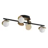 Image de Lucande LED Plafonnier Pallo à intensité variable (Moderne) en Noir Métal e. a. pour Salon & Salle manger (à 4 lampes,), Eclairage Lampe Luminaire Plafond Eclerage