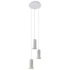 Image de Lindby Suspension Kerimi à intensité variable (Scandinave) en Blanc Céramique e. a. pour Salon & Salle manger (à 3 lampes, GU10) Luminaire Lampe Plafond Plafonnier