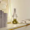 Image de Lindby lampe de table LED rechargeable Maxentius, vert, verre, variateur