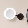 Image de Lucande miroir cosmétique LED Fyria, noir, acier, CCT