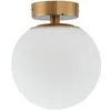 Image de Lucande Plafonnier Salle De Bain Bidolo à intensité variable en Doré Verre e. a. pour de bain (1 lampe,à E14), WC Luminaire Lampe Plafond Eclerage