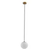 Image de Lucande Suspension en verre Bidolo à intensité variable Doré Verre e. a. pour Salle de bain (1 lampe,à E14), Luminaire Lampe plafond Plafonnier Suspendue