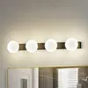 Image de Lucande, applique murale pour salle de bain LED Myrra, noir, verre, 60 cm, IP44