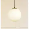 Image de Lucande Suspension Kestralia, blanc, verre, Ø 36,8 cm, E27
