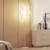 Image de Lucande lampe sur pied LED Audrina, beige, métal, intensité variable
