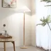 Image de Lucande lampe sur pied Ellorin, blanc, bois, Ø 47,5 cm, E27