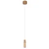 Image de Lucande LED Suspension Nojus à intensité variable en Marron Bois e. a. pour Salon & Salle manger (1 lampe,à), bois suspension lampe plafonnier