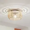 Image de Lindby plafonnier Ediz, à 1 lampe, E27, bois, Ø 44,4 cm