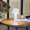 Image de Lampe de table solaire LED Lindby Lirinor, blanche, plastique, Ø 13 cm
