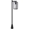 Image de Lucande Luminaire extérieur Siveta à intensité variable (Moderne) en Noir Aluminium (1 lampe,à E27), Borne lumineuse borne luminaire pour socle