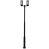 Image de Lucande Lampadaire extérieur Siveta à intensité variable (Moderne) en Noir Aluminium (à 2 lampes, E27) Candélabre luminaire d’extérieur
