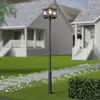 Image de Lucande Luminaire d'extérieur Siveta, 240 cm, à 3 lampes, noir, E27, IP65