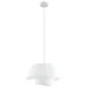 Image de Lindby Suspension en Tissu Eryndor à intensité variable (Moderne) Blanc Textile e. a. pour Salon & Salle manger (1 lampe,à E27), Luminaire Lampe plafond Plafonnier