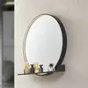 Image de Lucande miroir LED Miren, noir, aluminium, CCT, tablette