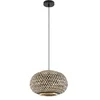 Image de Lindby Suspension Nerys à intensité variable (Traditionnel) en Marron Bois e. a. pour Salon & Salle manger (1 lampe,à E27), Luminaire Lampe Plafond Plafonnier