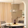 Image de Lindby suspension Nerys, 1 lampe, noir, bambou, Ø 38 cm