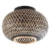 Image de Lindby Plafonnier Nerys à intensité variable (Traditionnel) en Marron Bois e. a. pour Salon & Salle manger (1 lampe,à E27), Luminaire Lampe Plafond Eclerage Eclairage