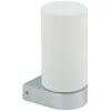 Image de Lucande Applique Murale Basolo à intensité variable (Moderne) en Argent Métal e. a. pour Salle de bain (1 lampe,à E14), Luminaire salle Lampe WC