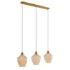 Image de Lindby Suspension en verre Drakar à intensité variable (Antique, Classic) Beige Verre e. a. pour Salon & Salle manger (à 3 lampes E27) Luminaire Lampe plafond