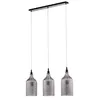 Image de Lindby Suspension en verre Drakar à intensité variable (Antique, Classic) Gris Verre e. a. pour Salon & Salle manger (à 3 lampes E27) Luminaire Lampe plafond