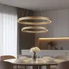 Image de Lucande Smart Suspension LED Yonam, or, à 2 lampes, Tuya