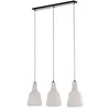 Image de Lindby Suspension en verre Belarion à intensité variable (Antique, Classic) Blanc Verre e. a. pour Salon & Salle manger (à 3 lampes E27) Luminaire Lampe plafond