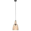 Image de Lindby Suspension en verre Belarion à intensité variable (Antique, Classic) Beige Verre e. a. pour Salon & Salle manger (1 lampe,à E27) Luminaire Lampe plafond