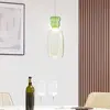 Image de Lucande Suspension LED Fay, jaune/vert clair, verre, Ø 15 cm