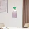 Image de Lucande Suspension LED Fay, lilas/vert foncé, verre, Ø 15 cm
