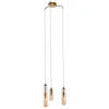 Image de Lucande Suspension en verre Freylin à intensité variable (Antique, Classic) Beige Verre e. a. pour Salon & Salle manger (à 3 lampes G9) Luminaire Lampe plafond