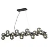 Image de Lucande Suspension en verre Naelen à intensité variable (Moderne) Noir Métal e. a. pour Salon & Salle manger (à 25 lampes, G9) Luminaire Lampe plafond Plafonnier