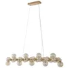 Image de Lucande Suspension en verre Naelen à intensité variable (Moderne) Doré Métal e. a. pour Salon & Salle manger (à 25 lampes, G9) Luminaire Lampe plafond Plafonnier