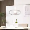 Image de Lucande Suspension LED Orasa, verre, blanc/clair, Ø 43 cm